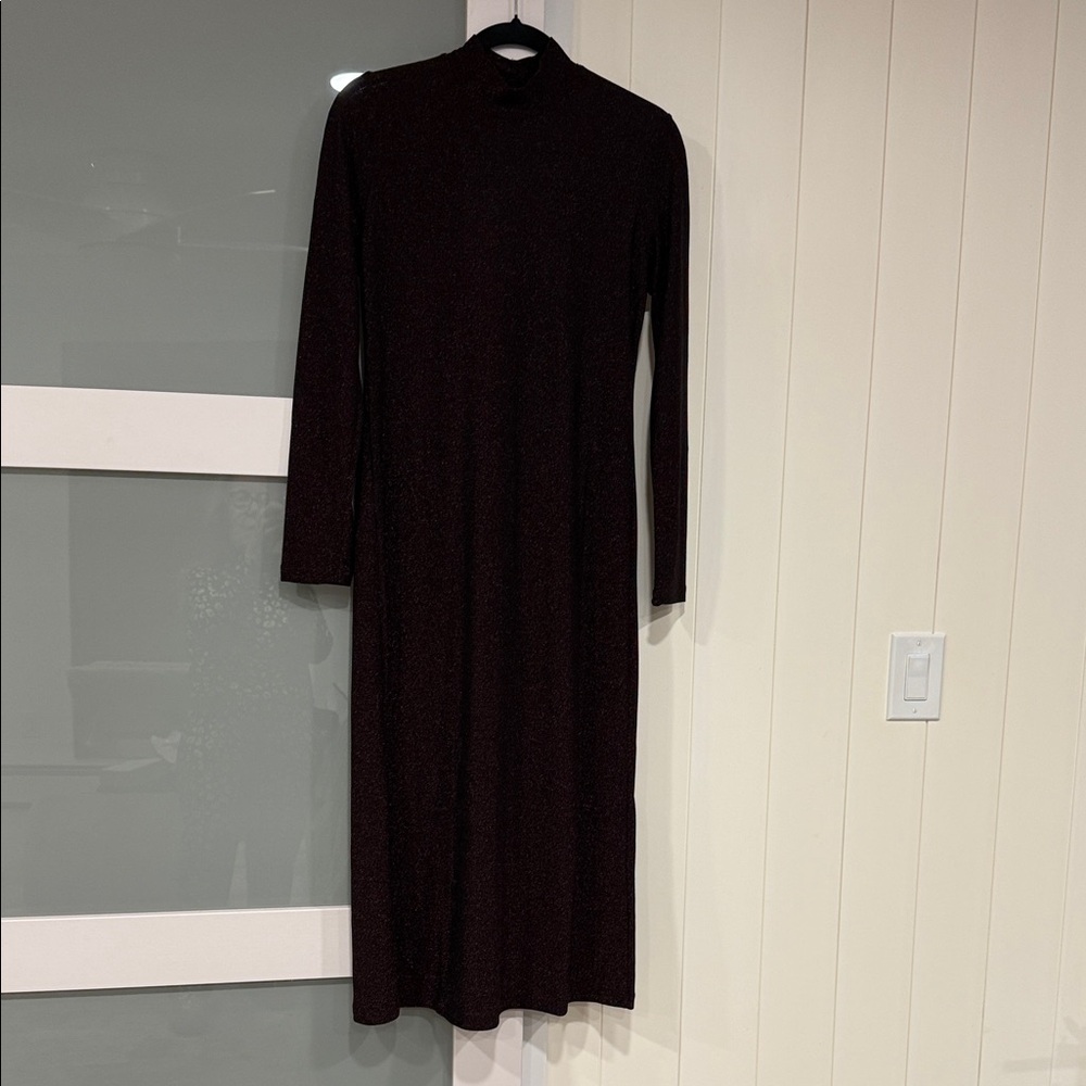 Johnny Was Elegant Black Long Sleeve Dress